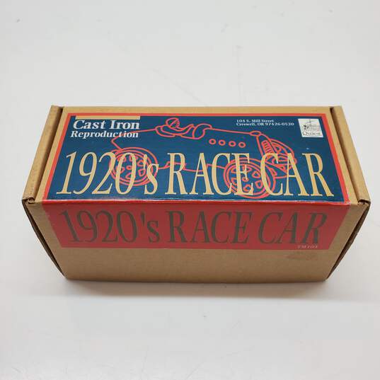 Pair of Cast Iron Reproductin 1920s Race Cars image number 2