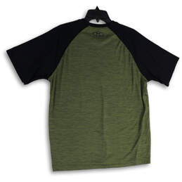 Mens Green Black Space Dye Crew Neck Short Sleeve Pullover T-Shirt Size L alternative image