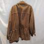 Eddie Bauer Outdoor Outfitters Long Brown Full Zip/Button Leather Jacket Size L image number 2