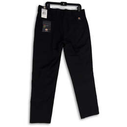 NWT Mens Black Flat Front Slim Fit Slash Pocket Chino Pants Size 36X32 alternative image