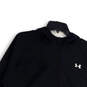 Mens Black Long Sleeve Hooded Pockets Full-Zip Athletic Jacket Size Large image number 3