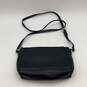 Womens Black Leather Terrace Ginnie Adjustable Strap Bow Zipper Crossbody Purse image number 2