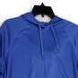 Mens Blue Thumb Hole Long Sleeve Hooded Pullover T-Shirt Size Medium image number 3