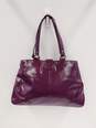 COACH F19711 Carryall Soho Plum Purple Patent Leather Tote Bag image number 2