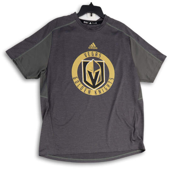 Mens Gray Gold NHL Vegas Golden Knights Training Pullover T-Shirt Size XL image number 1