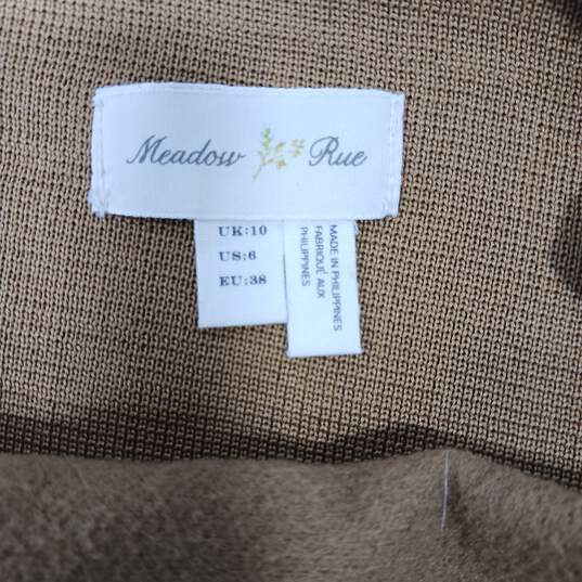 Anthropologie Meadow Rue Camel Double Buckle Mini Skirt Size 6 image number 3