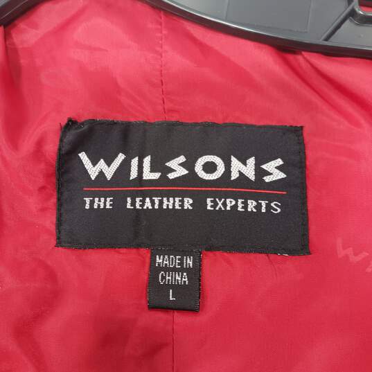 WILSONS THE LEATHER EXERTS RED VEST SIZE L image number 2