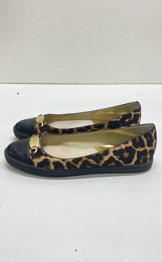Michael Kors Horse Hair Leopard Print Ballet Flats Loafers Shoes 6 M image number 1