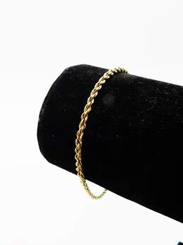 14K Yellow Gold Twisted Rope Chain Bracelet 3.8g