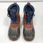 London Fog Collection Leather Brown, Blue, And Green Water Resistant Boots Size 10M image number 3