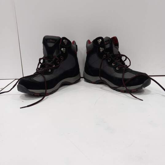L.L Beans Women's Gray/Red/Black Tek 2.5 Waterproof Hiking Boots Size 11W image number 2