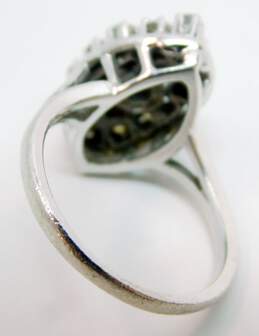 Vintage 14K White Gold 0.50 CTTW Diamond Cluster Ring 4.3g alternative image