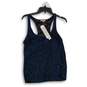 NWT Parker Womens Blue Sequin Scoop Neck Sleeveless Pullover Tank Top Size Large image number 1