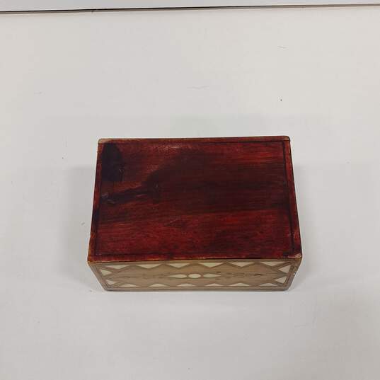 Handcrafted Wood & Mother of Pearl Trinket / Storage Box image number 6