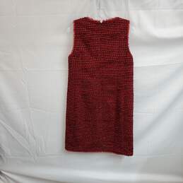 Ann Taylor Red Textured Sleeveless Shift Dress WM Size 6T NWT alternative image