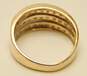 10K Yellow Gold 0.46 CTTW Round Diamond Channel Set Inlay 3 Row Ring 3.3g image number 6