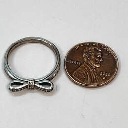 Designer Pandora S925 ALE Sterling Cubic Zirconia Stone Bow Band Ring alternative image