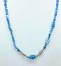 Rustic Artisan Blue Lace Agate Sodalite Rope Chain Necklaces 34.2g image number 3