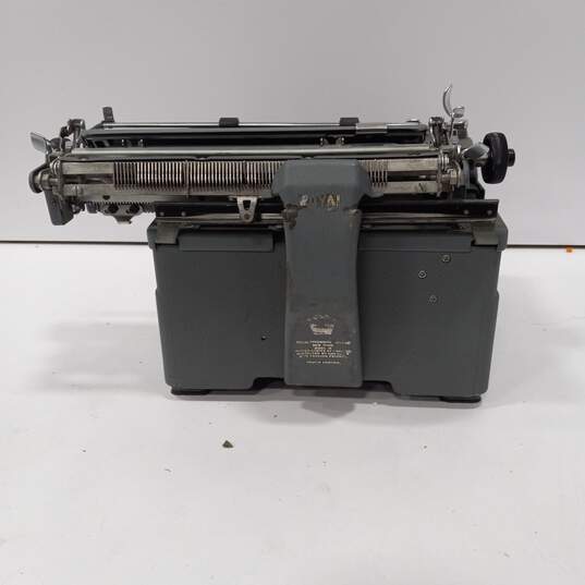 Vintage 1950's Royal KMG Light Grey Ribbon Typewriter w/ Cover image number 2