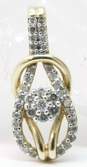 10k Yellow Gold 0.44CTTW Diamond Cluster Pendant 1.6g image number 1