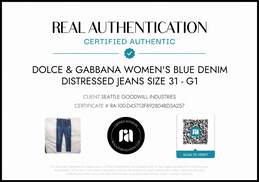 Dolce & Gabbana Women's Blue Denim Distressed Jeans Size 31 AUTHENTICATED alternative image