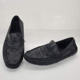 Coach Men's Mott Driver Charcoal Black Slip-On Loafers Size 10D