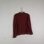 Womens Knitted Long Sleeve Casual 1/4 Zip Pullover Sweater Size Large image number 2