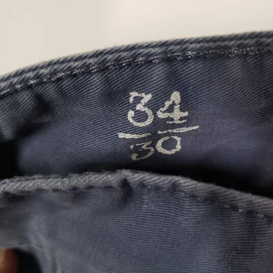 Mens Slash Pockets Straight Leg Flat Front Chino Pants Size 34/30 image number 4