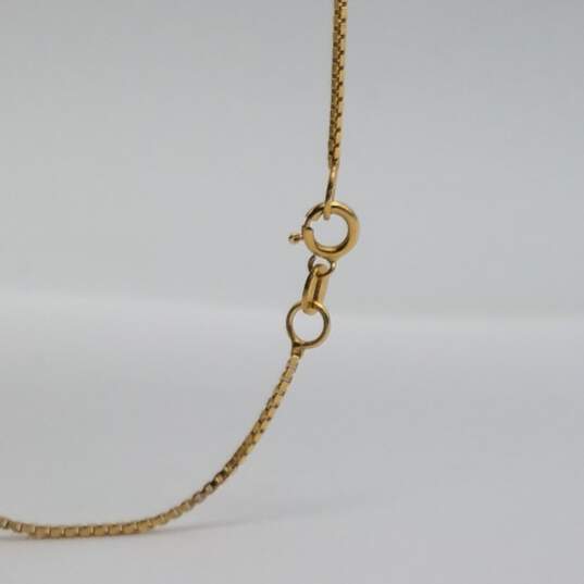 IMD 14k Gold 1mm Box Chain Necklace 3.2g image number 4
