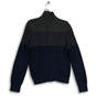 Mens Gray Navy Colorblock Long Sleeve Mock Neck Full Zip Jacket Size Small image number 2