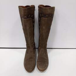 Women's Brown Leather Western Boots Size 8