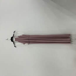 NWT Womens Pink Sleeveless Spaghetti Strap V-Neck Back Zip Maxi Dress Sz 8 alternative image