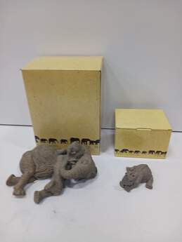 Pair of The Herd by Martha Carey Elephant Figurines