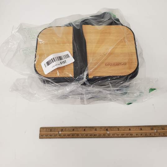 Grub2GO Bento Box with Bamboo Lid & Carry Bag / NEW Unopen image number 1