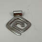 Designer Silpada 925 Sterling Silver Geometric Maze Swirl Chain Pendant image number 3