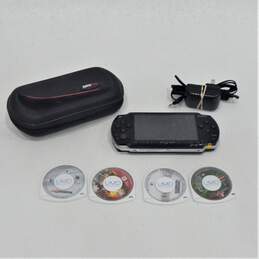 Sony PlayStation Portable PSP + Case w/4 Games Iron Man