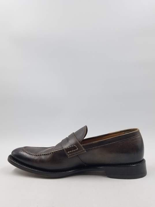 Bally Gradient Brown Penny Loafers 9D COA image number 2