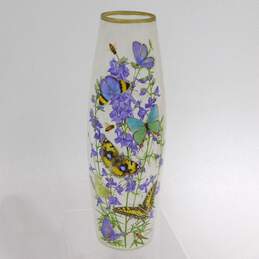 Stony Creek Indoor Décor Butterflies and Lavender  Glass Vase