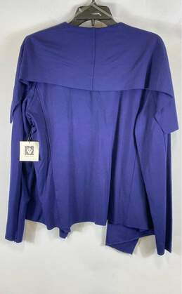 NWT Anne Klein Womens Blue Long Sleeve Open Front Cardigan Sweater Size Large alternative image