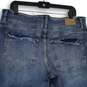 Womens Blue Denim Medium Wash Stretch Tapered Leg Skinny Jeans Size 34 image number 4