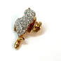 Designer Swarovski Gold-Tone Pave Crystal Cut Stone Baby Seal Lapel Pin image number 3