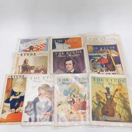 Assorted Antique 1920s The Etude Music Magazines Piano Sheet Music
