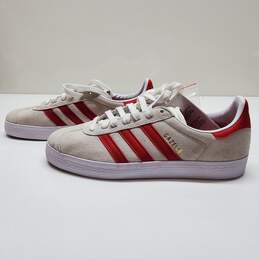 Adidas Gazelle Originals Sneakers White & Red Size 9