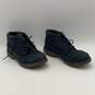 Womens Blue Floral Leather Lace-Up Round Toe Ankle Chukka Boots Size 7.5 image number 1