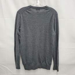 H&M MN's Merino Wool Blend Gray Crewneck Sweater Size M alternative image