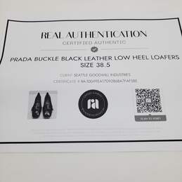 AUTHENTICATED WMNS PRADA BUCKLED LOW HEEL LOAFERS SZ 38.5 alternative image