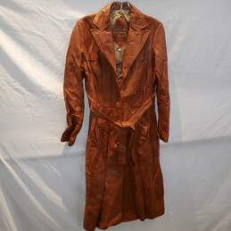 Vintage Outlook Fashions LTD Leather Trench Coat Jacket No Size