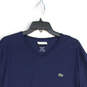 Mens Navy Blue Long Sleeve V Neck Regular Fit Pullover T Shirt Size XXL image number 3