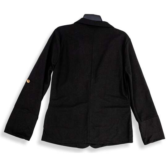 HYFVE Womens Black Notch Lapel Single Breasted One Button Blazer Size Large image number 2