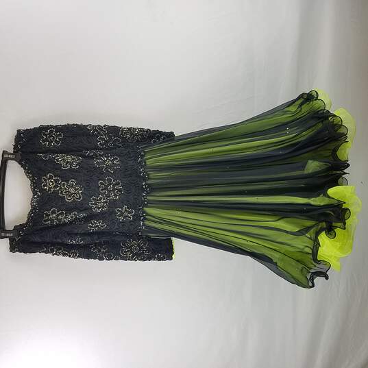 Buy the Unbranded Custom Vintage Women Black & Green Sequin Dress M ...